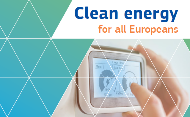 An image of the cover of the European Clean Energy package document.