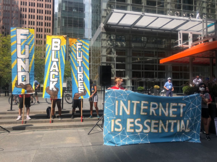 Fund Black Futures and Internet is Essential Banners